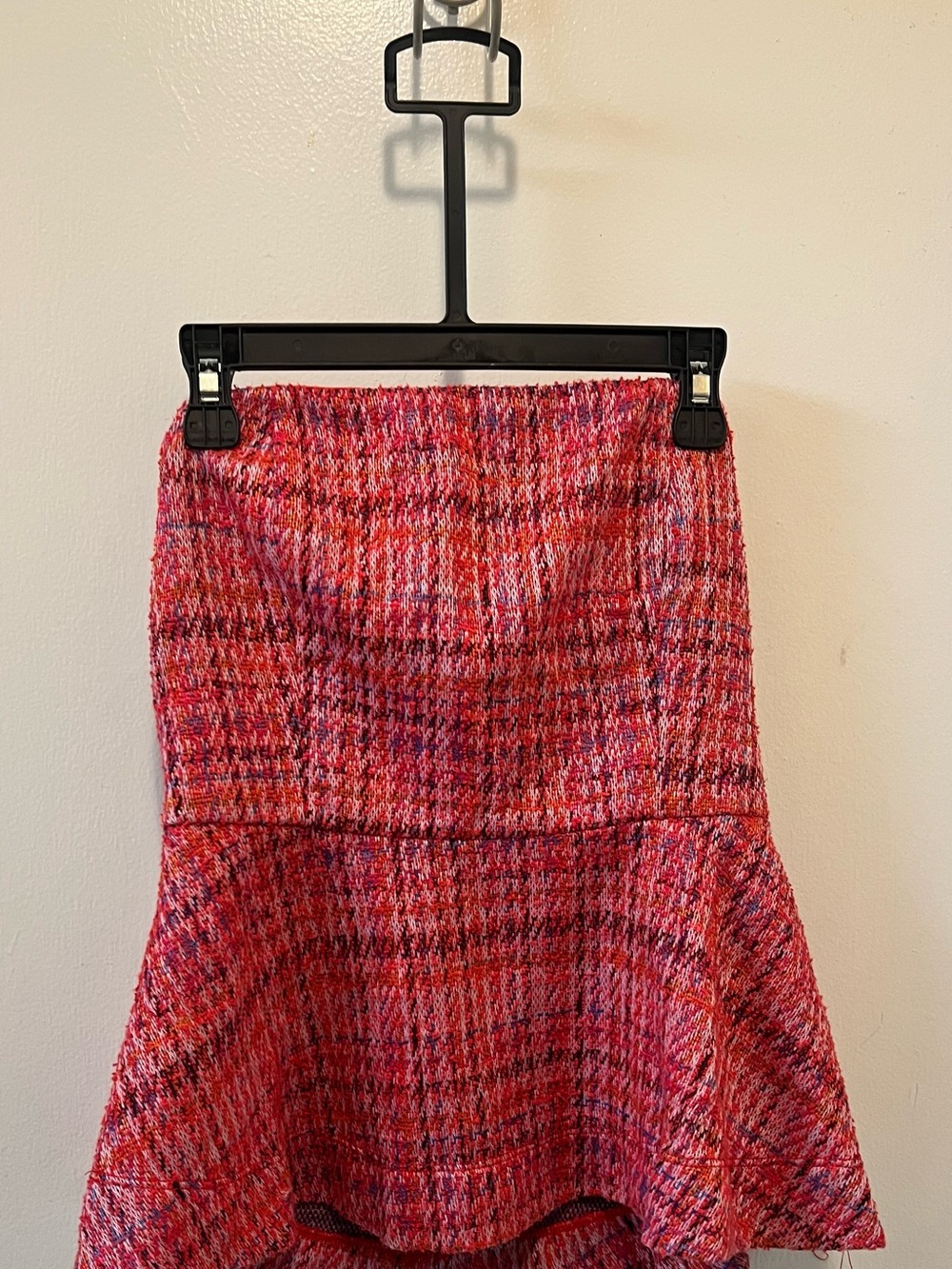 Maeve Pink Tweed Peplum Skirt